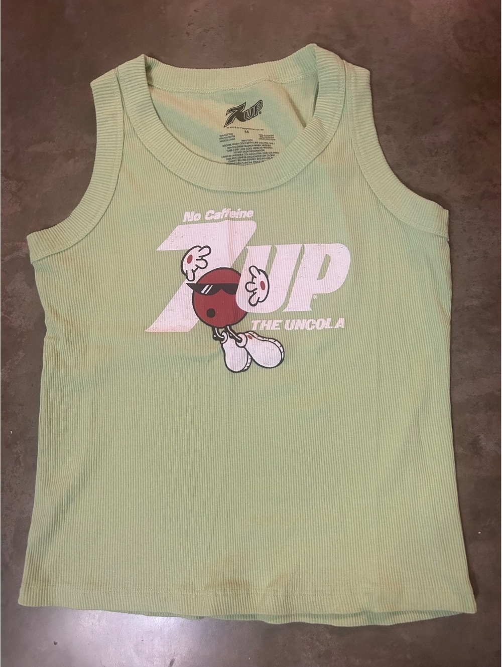 7UP green graphic tank top